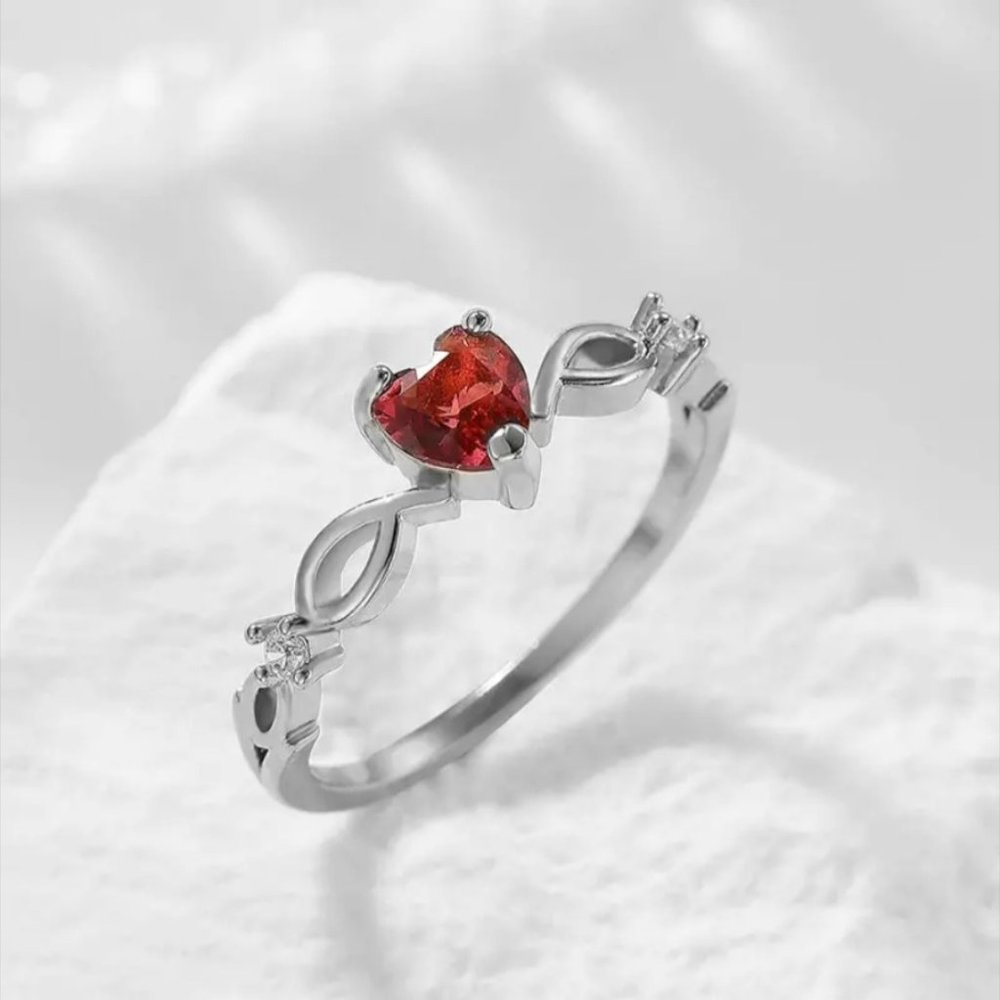 Love Ladies Copper Ring Heart Shaped